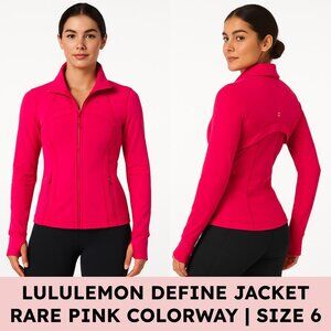Lululemon Define Jacket — Calypso Pink (Sz 6) — Rare Color Luon